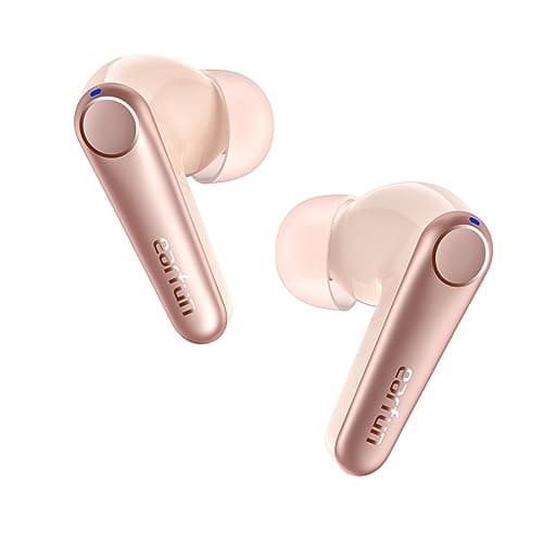 EarFun Air Pro 3 Noise Cancelling Wireless Earbuds, Qualcomm® aptX™ Adaptive Sound, 6 Mics CVC 8.0 ENC, Bluetooth 5.3 Earbuds, Multipoint Connection, 45H Playtime, App Customize EQ, Pink