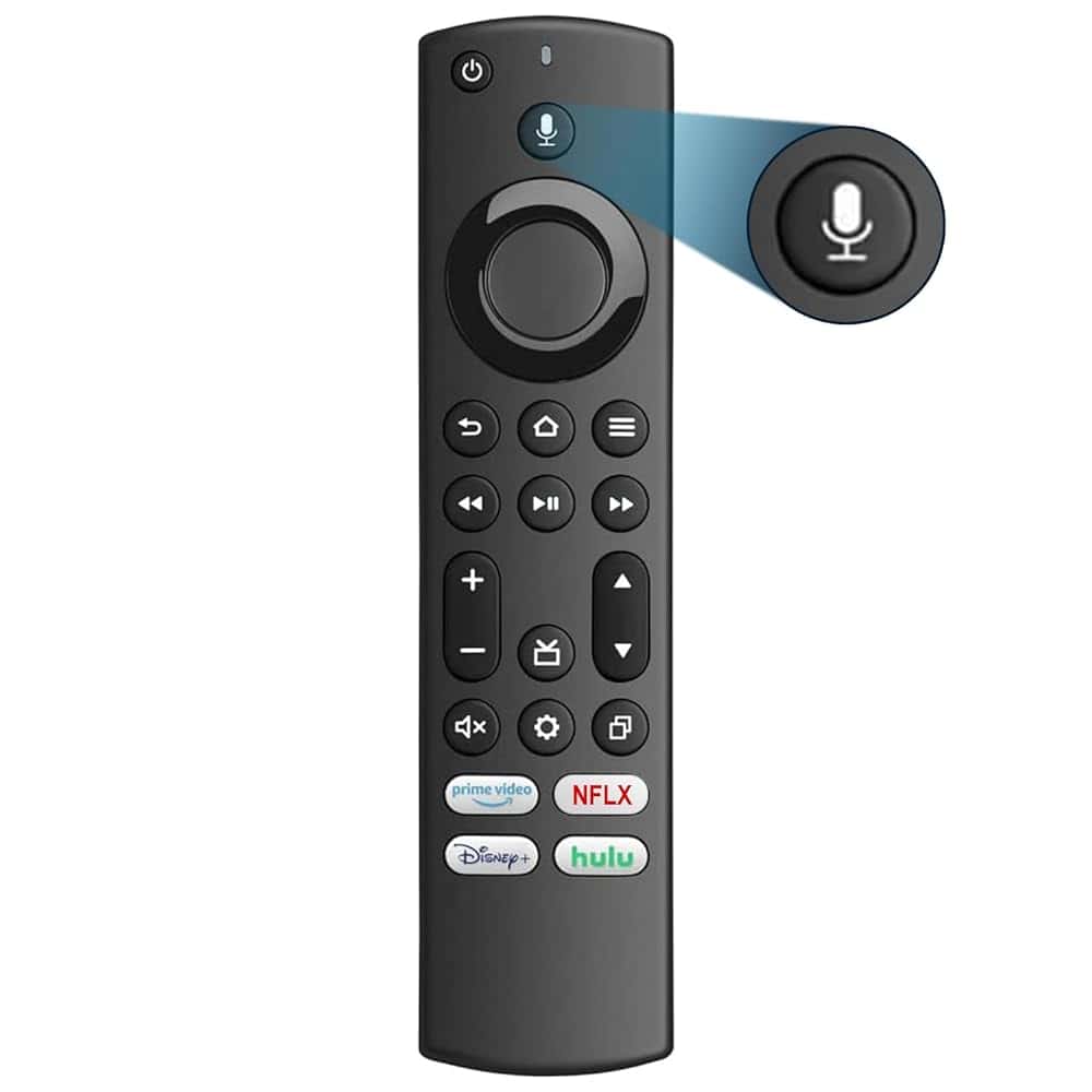Replacement Voice Remote for Insignia/Toshiba/Pioneer/AMZ Smart TVs. Compatible with Insignia Smart TV/Toshiba Smart TV/Pioneer/AMZ Omni/AMZ 4-Series TV. 1-Year Warranty.