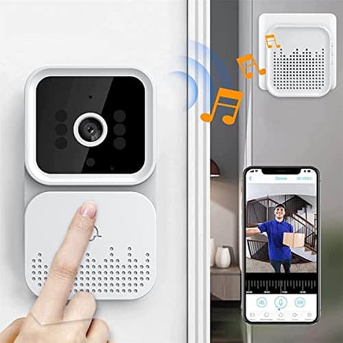 Smart Video Doorbell Wireless with Chime Night Vision Cloud Storage for Home Apartment Office Room, 2-Way Audio,Cloud Storage
