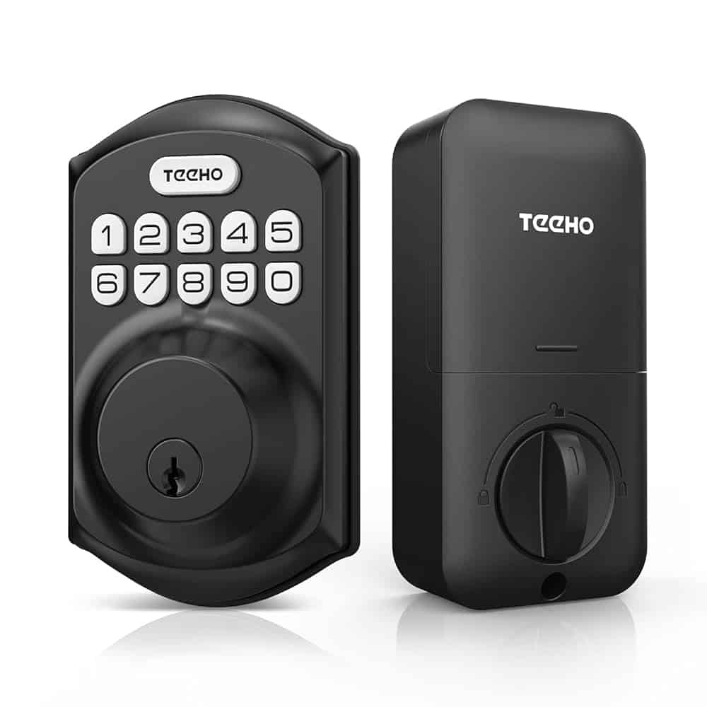 Unlock Convenience with the TEEHO TE001 Keyless Entry Door Lock – Matte Black