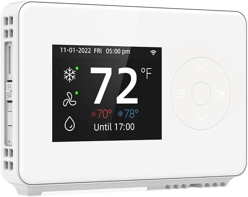 Vine Smart WiFi 7day/8period Programmable Thermostat Model TJ-225, Compatible with Alexa and Google Assistant